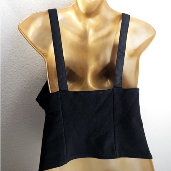 ZARA SEQUIN BLACK/GOLD Crop Tank Top size L - Picture 5 of 5